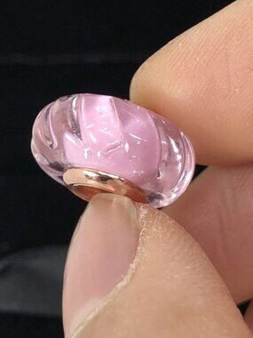 👍👍Pandora Shine Pink Waves Murano Glass Charm